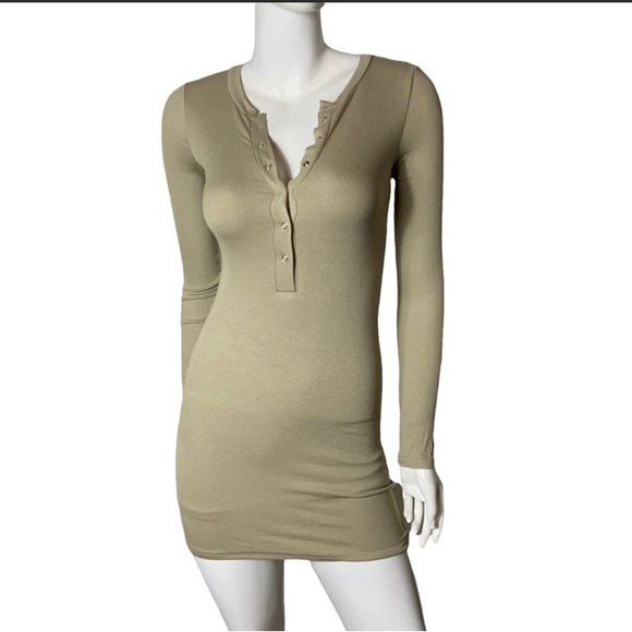 Olivaceous Sweaters - Olivaceous Henley dress Small